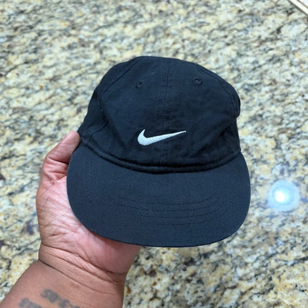 Nike Infant Heritage Swoosh Adjustable Baseball‎ Cap Black 2319-023 Hat Kids